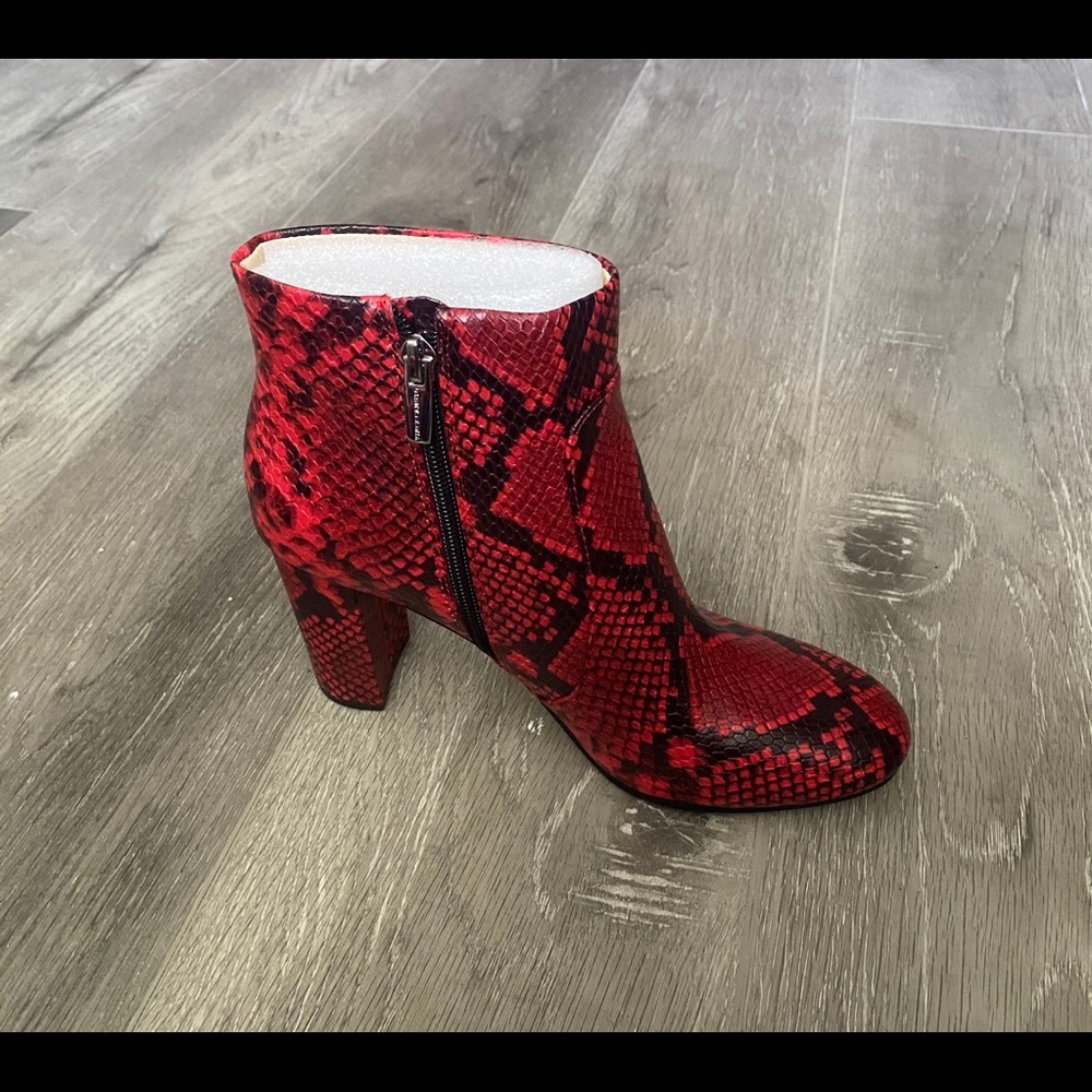 Vince Camuto Sanstan Retro Python Print Bootie - image 3